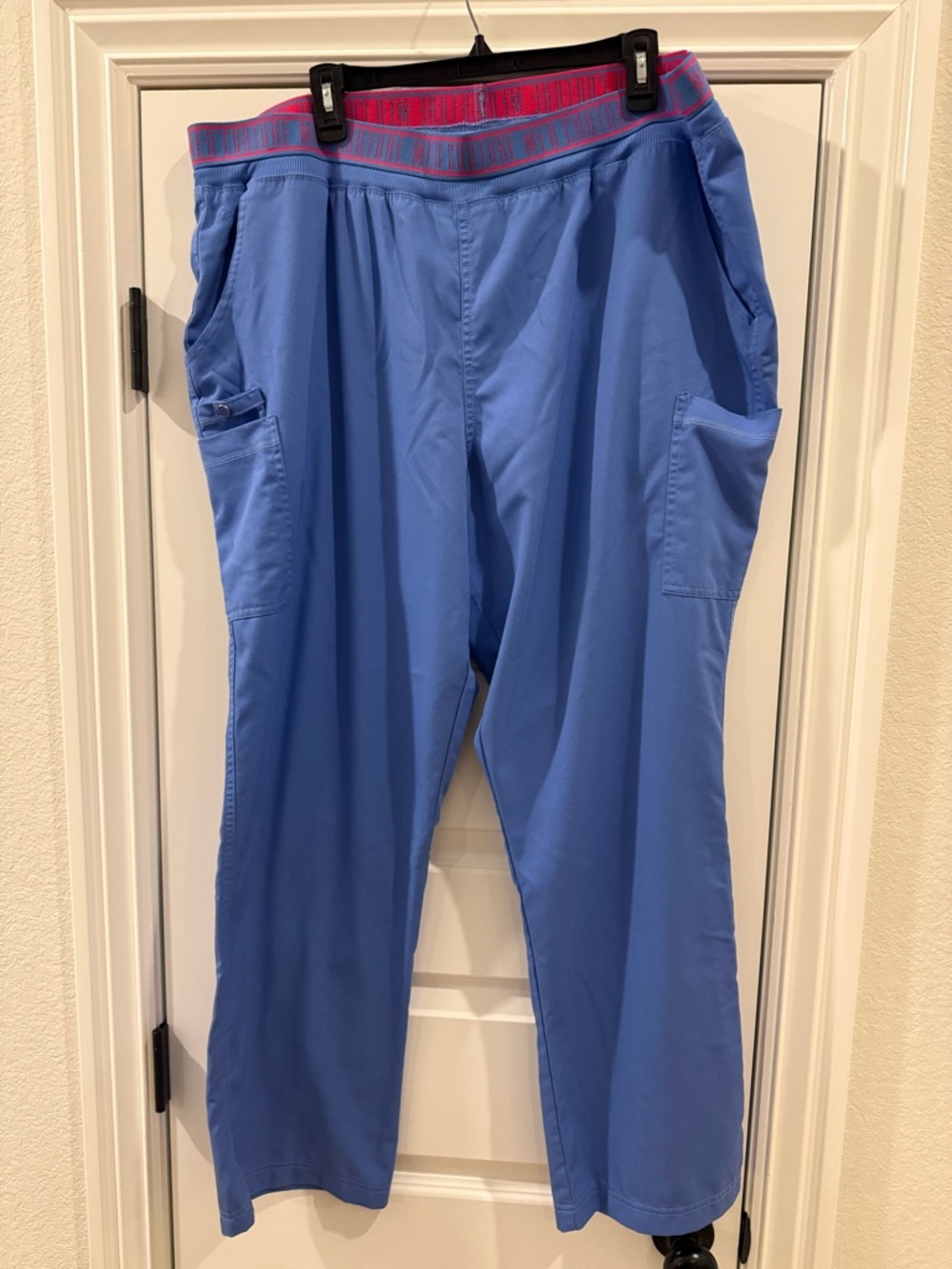 Med Couture Scrub Pants Women's 2XL Blue Touch 2 Cargo Pocket 7739